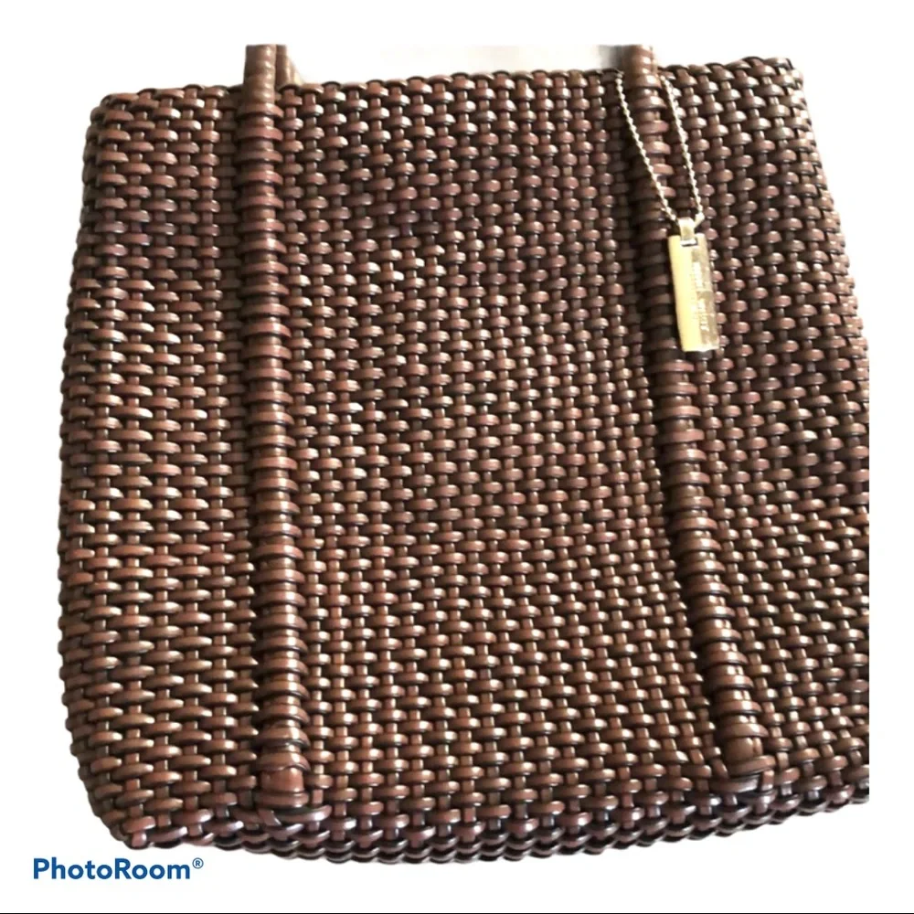 Minimalist‎ Chic Y2K Coastal Grandmother Brown Woven Handbag